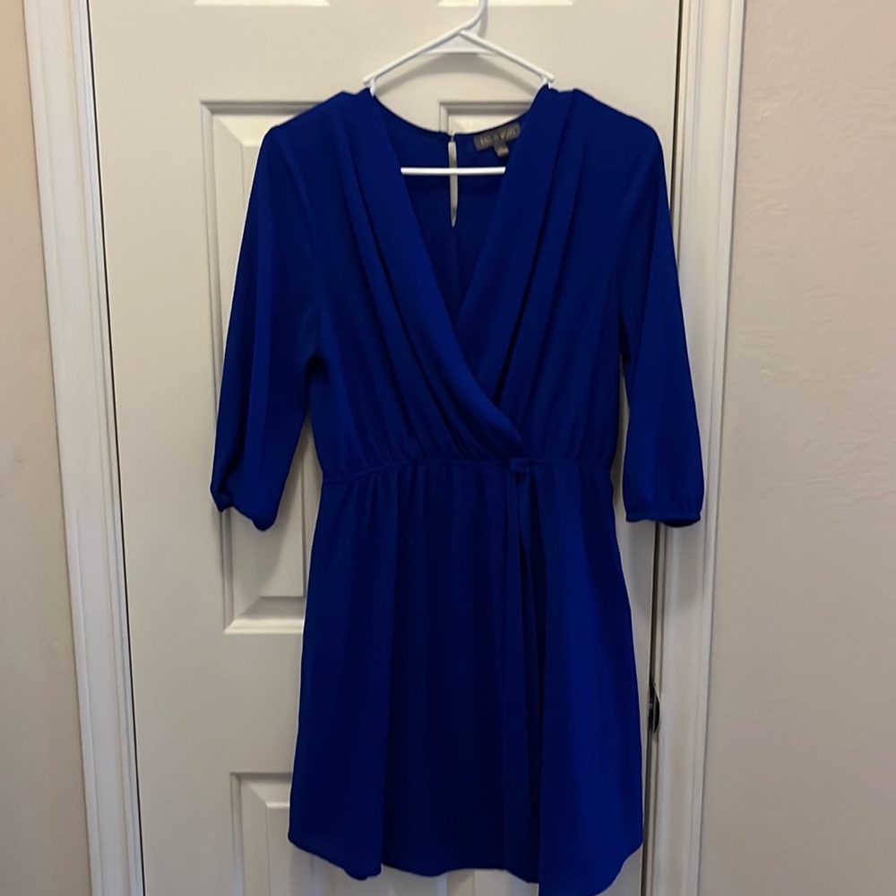 Rags to riches size large blue half sleeve dress